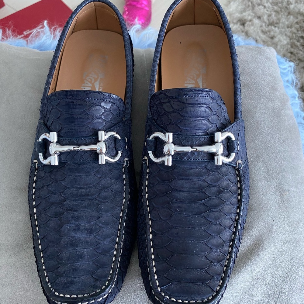 Salvatore Ferragamo Python Loafers